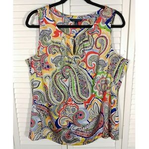 Tommy Hilfiger Colorful Paisley Sleeveless Top